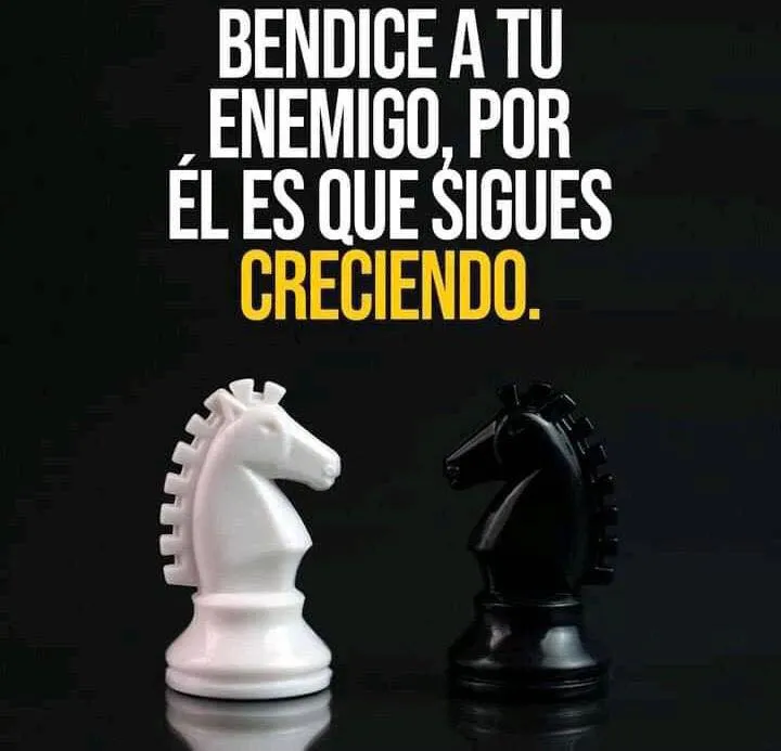 Bendice a tu enemigo, por él es que sigues creciendo.