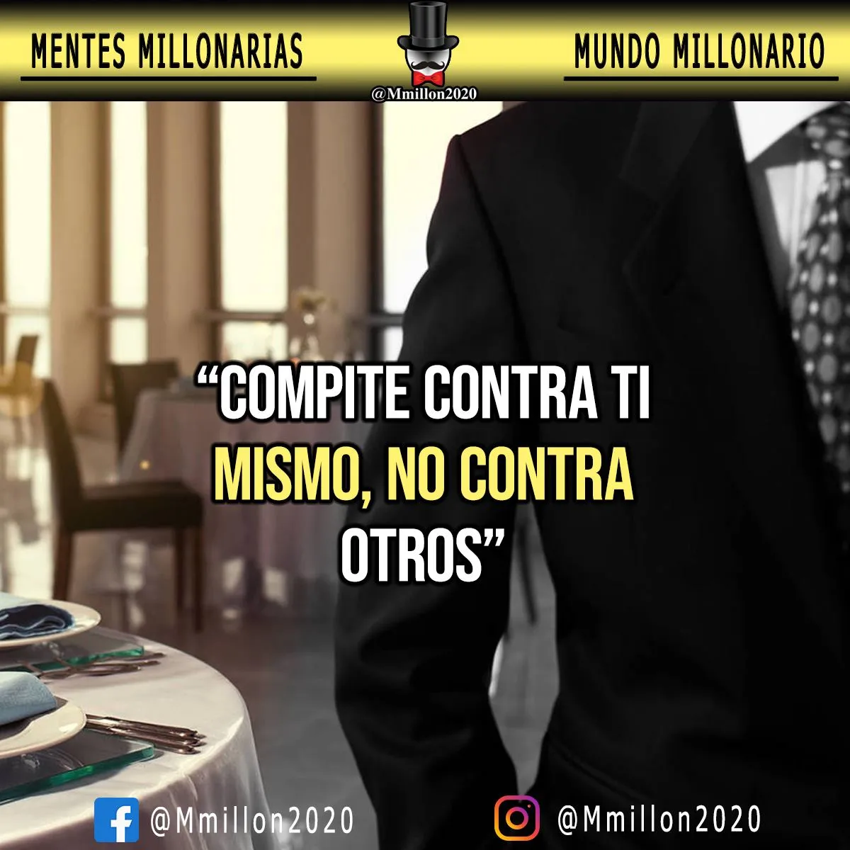 La primera oración es compite contra ti mismo, no contra otros.