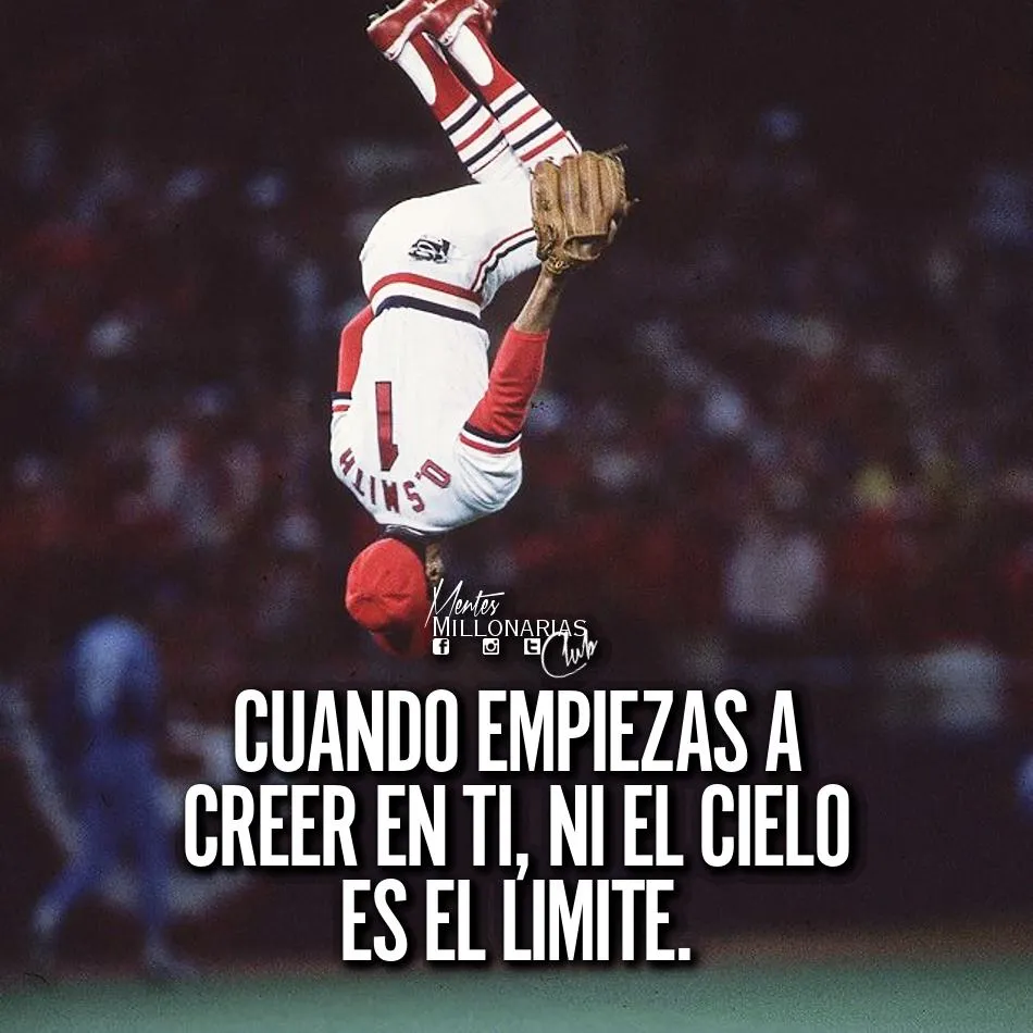 The first sentence is cuando empiezas a creer en ti, ni el cielo es el limite.