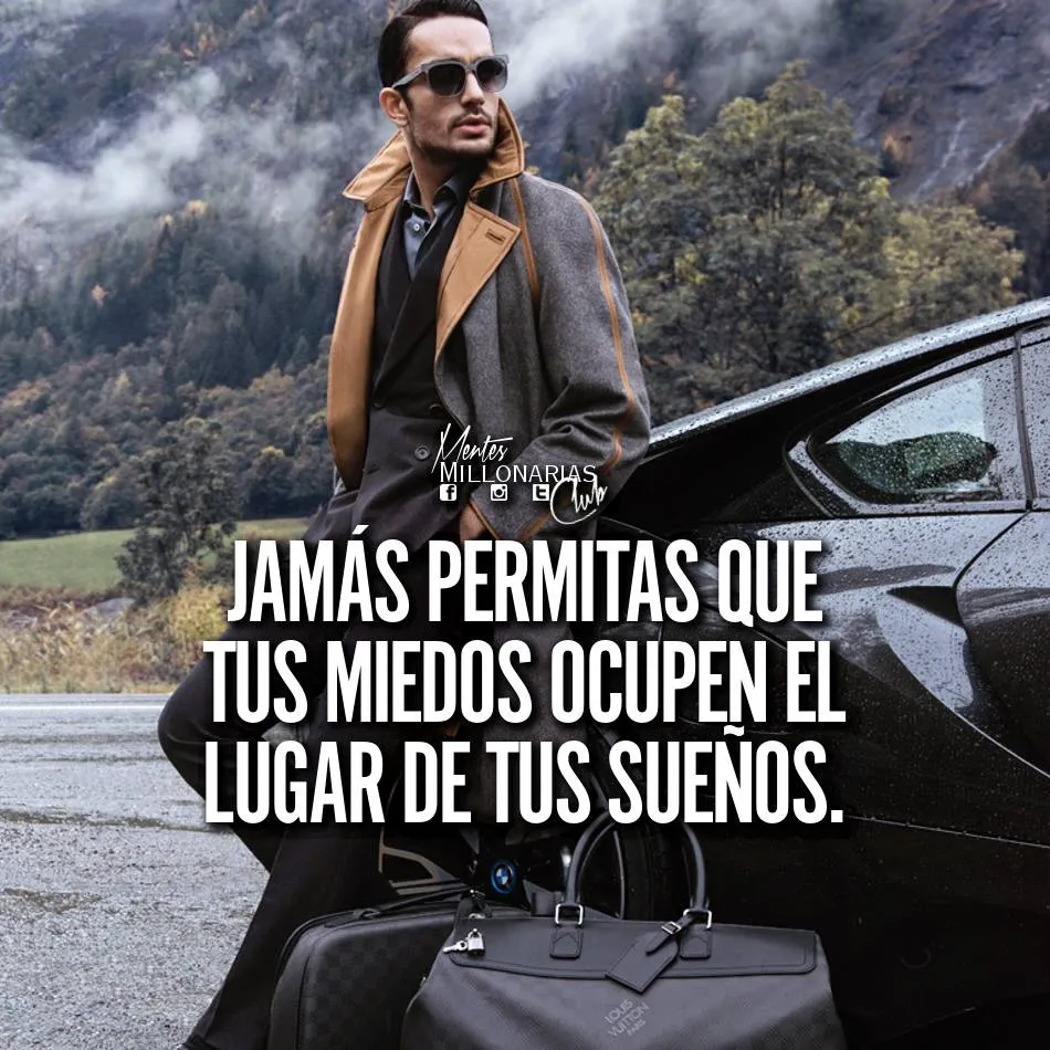 The spanish sentence reads jamás permitas que tus miedos ocupen el lugar de tus sueños.  this translates as never let your fears take the place of your dreams.