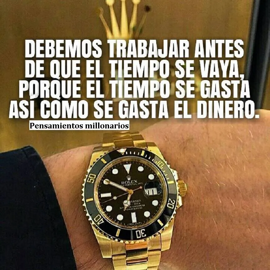 Debemos trabajar antes de que el tiempo se vaya.