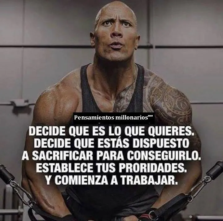 Decide qué es lo que quieres.