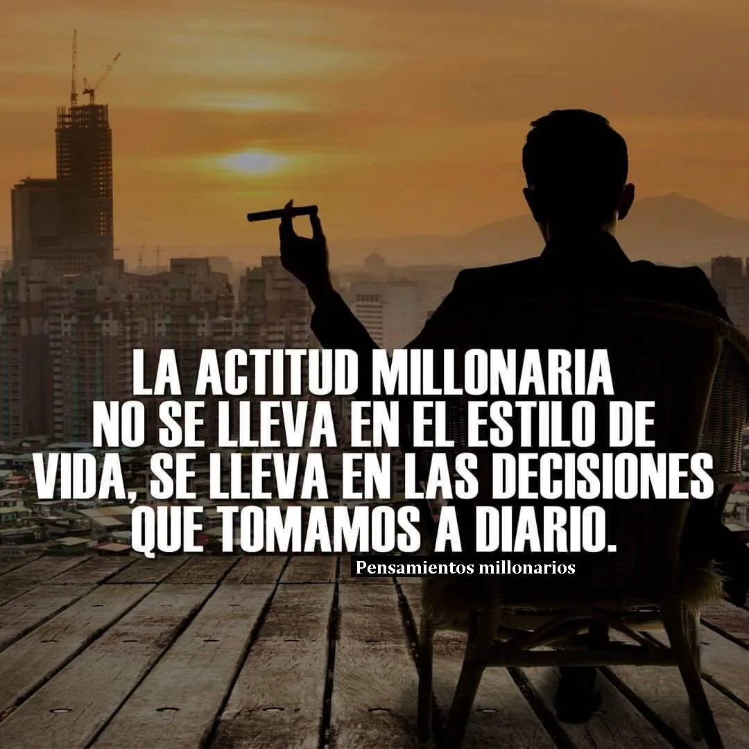 La actitud millonaria no se lleva en el estilo de vida.