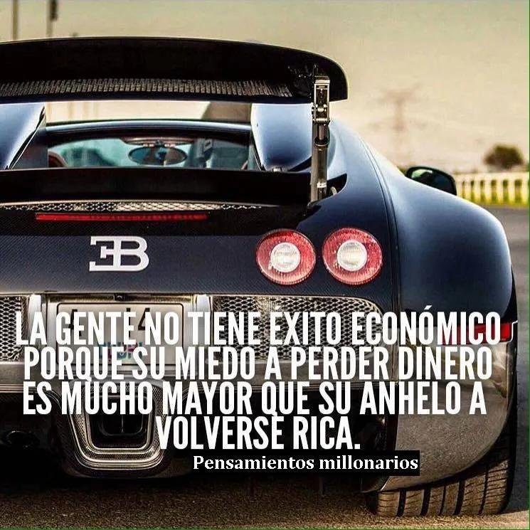 La gente no tiene éxito económico.