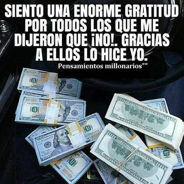 Siento una enorme gratitud por todos los que me dijeron que no.
