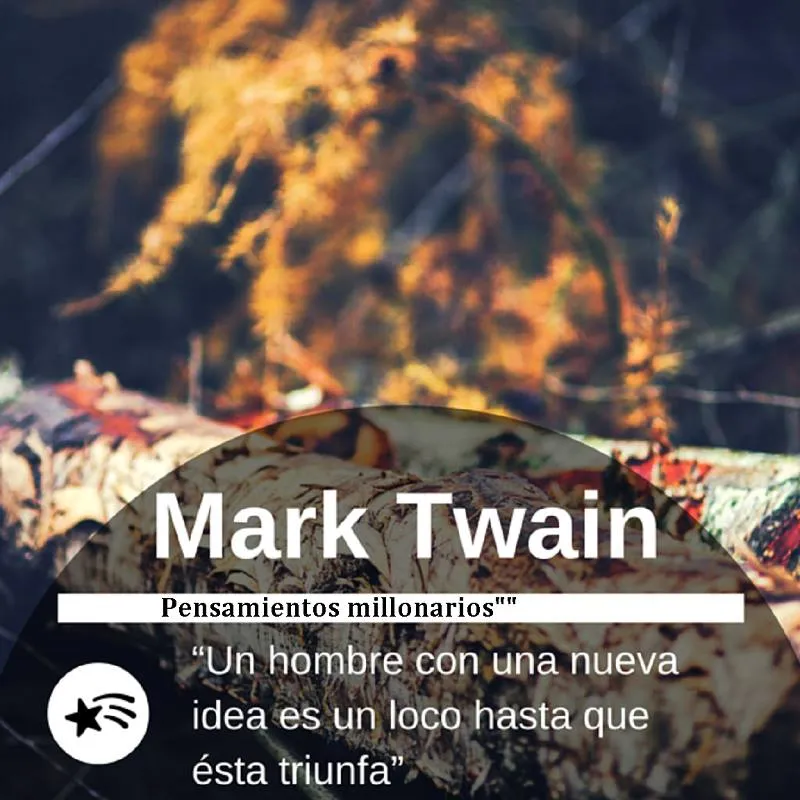 Un hombre con una nueva idea es un loco hasta que ésta triunfa.