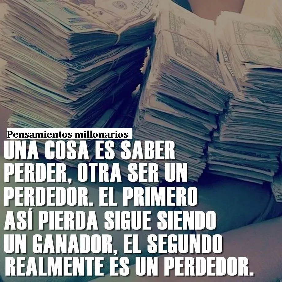 Saber perder es una cosa, ser un perdedor es otra.