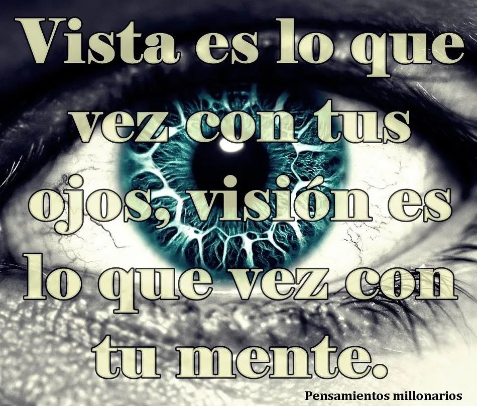 Vista es lo que ves con tus ojos.