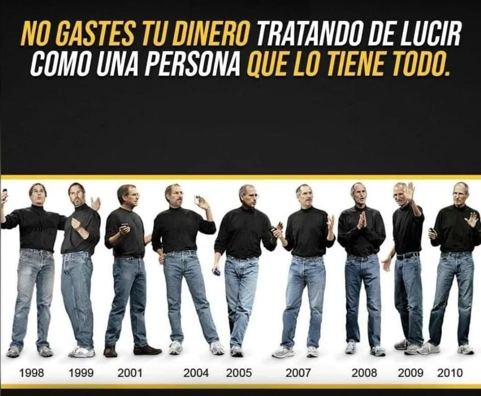 La primera oración es no gastes tu dinero tratando de lucir como una persona que lo tiene todo.