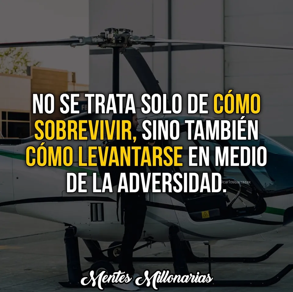 La primera oración es no se trata solo de cómo sobrevivir.