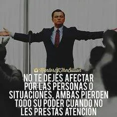 No te dejes afectar por las personas o situaciones.