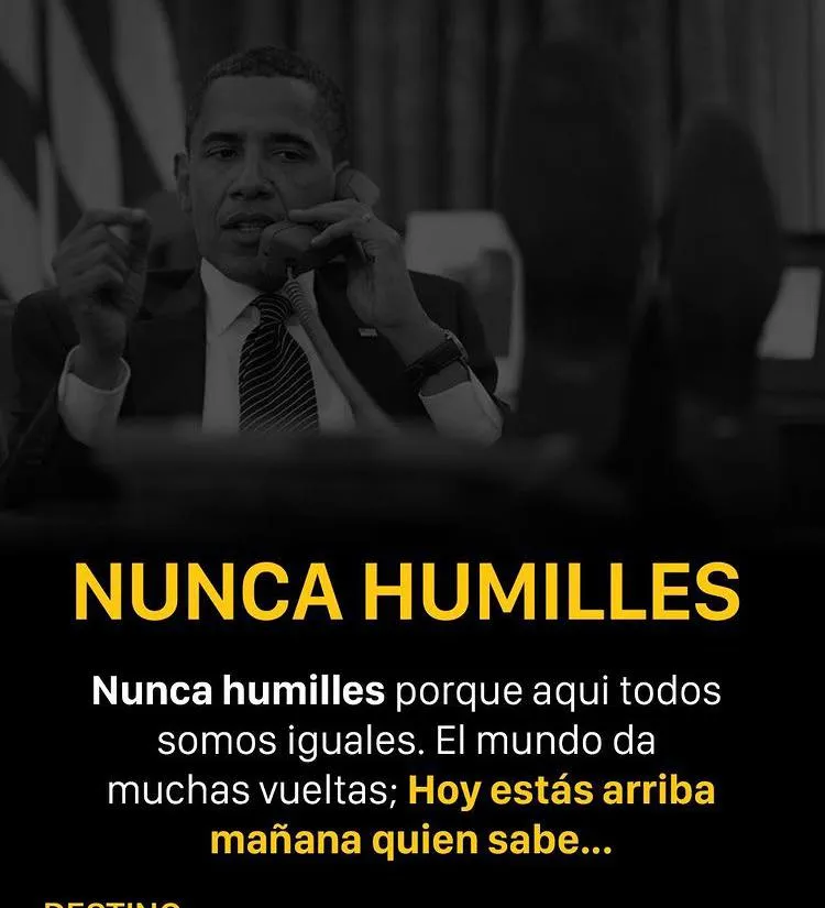 Nunca humilles porque aquí todos somos iguales.