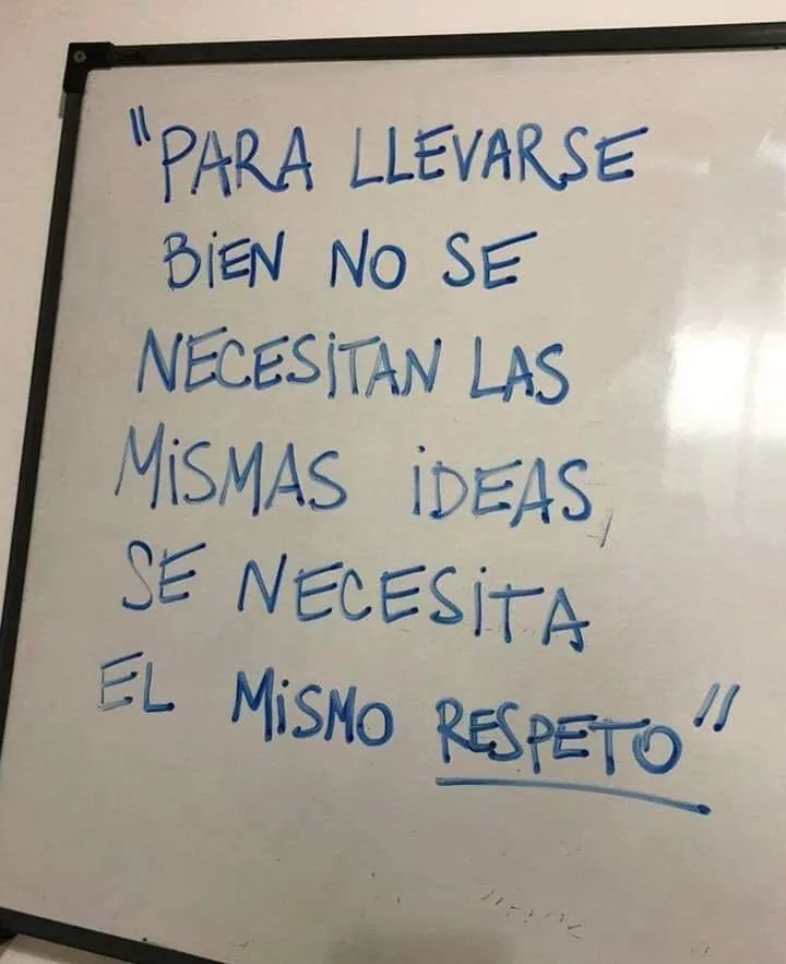 Para llevarse bien no se necesitan las mismas ideas.