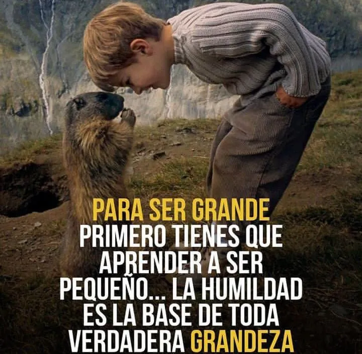 Para ser grande primero tienes que aprender a ser pequeño.