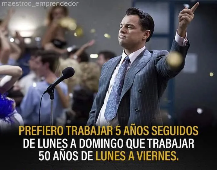 Prefiero trabajar años seguidos de lunes a domingo que trabajar años de lunes a viernes.