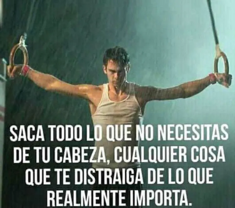 Saca todo lo que no necesitas de tu cabeza.