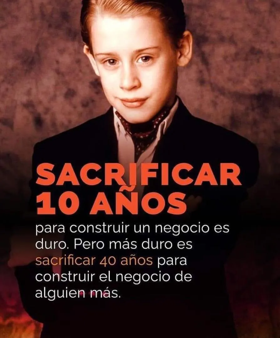 Sacrificar años para construir un negocio es duro.