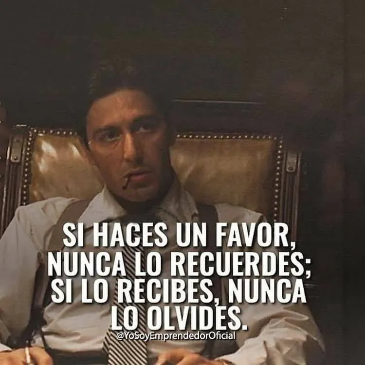 Si haces un favor, nunca lo recuerdes.