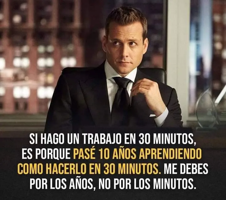 Si hago un trabajo en minutos. . .
