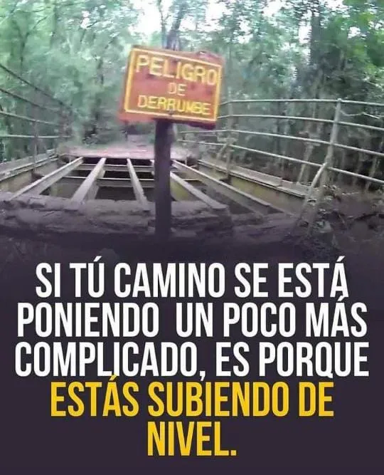 Si tú camino se está poniendo un poco más complicado. . .