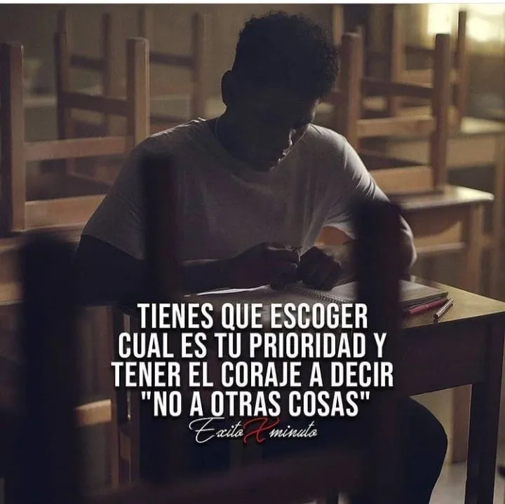 Escoge tu prioridad y se valiente para decir no.