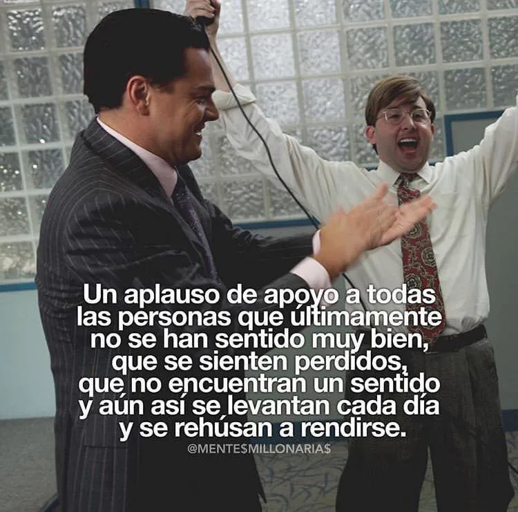 Un aplauso de apoyo a todas las personas que últimamente no se han sentido muy bien.