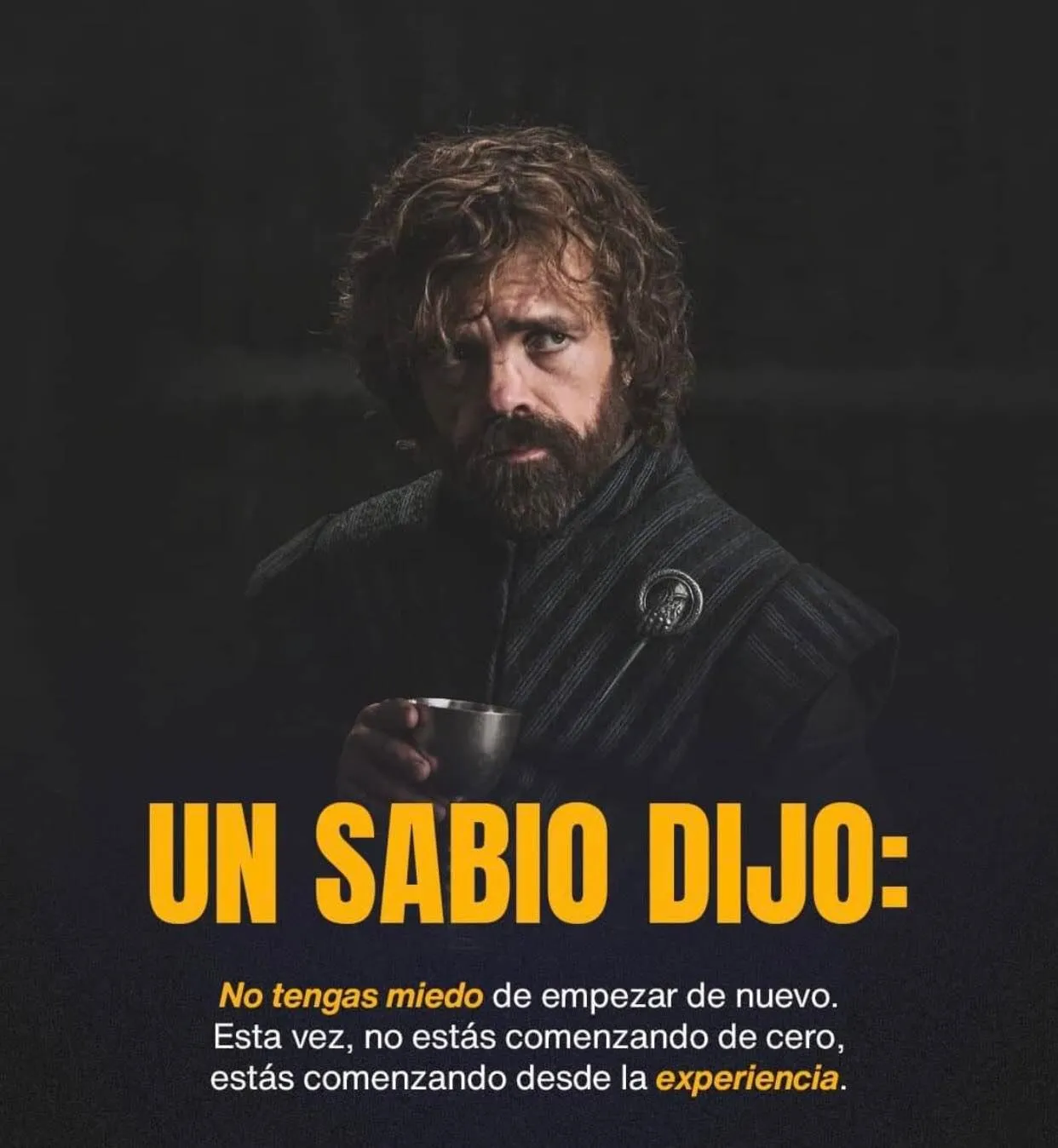 No tengas miedo de empezar de nuevo.