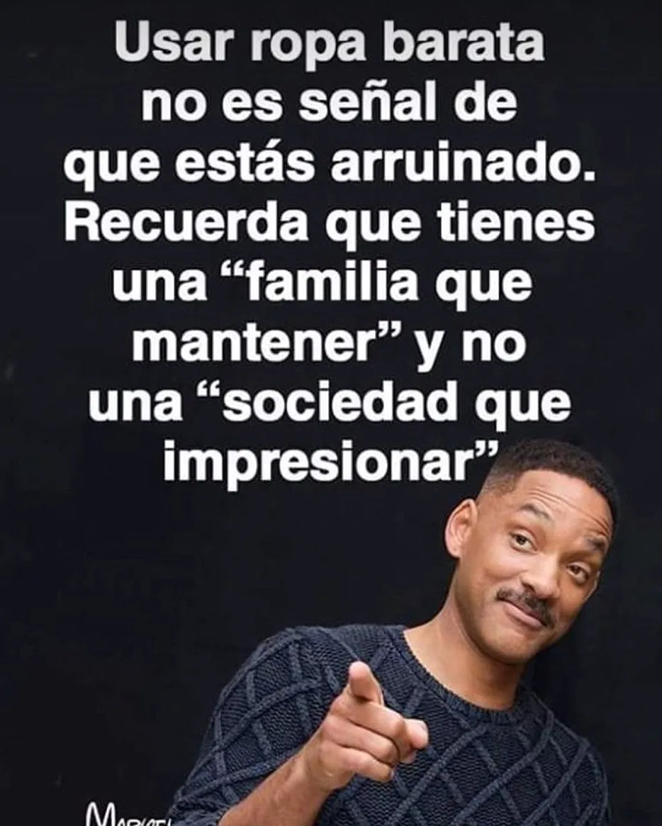 Usar ropa barata no es señal de que estás arruinado.
