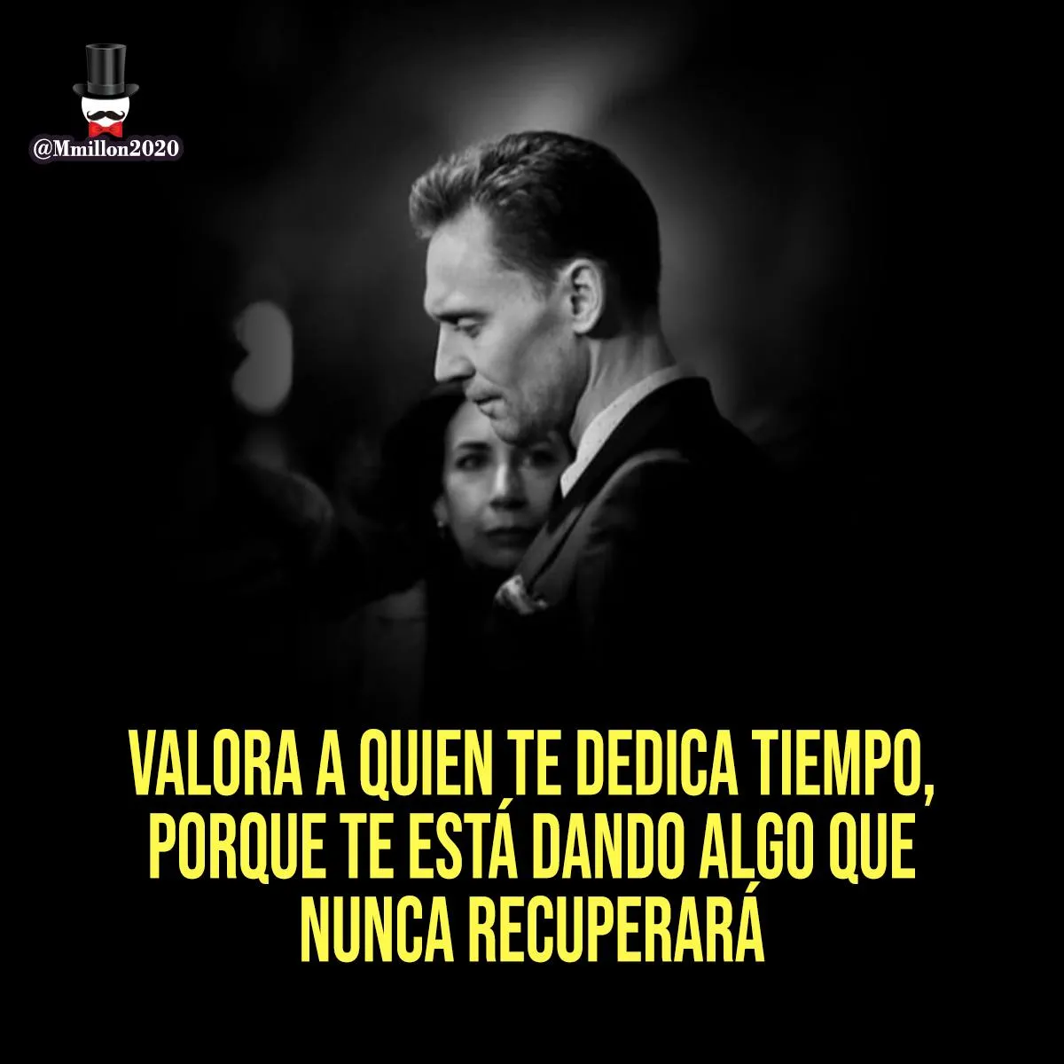 The first sentence of the text is valora a quien te dedica tiempo.