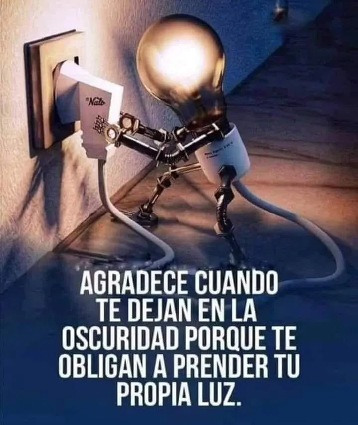 Agradece cuando te dejen en la oscuridad.