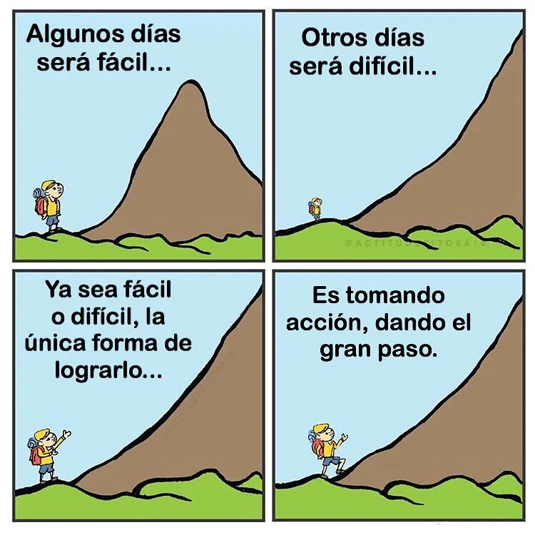 Algunos días será fácil, otros días será difícil.