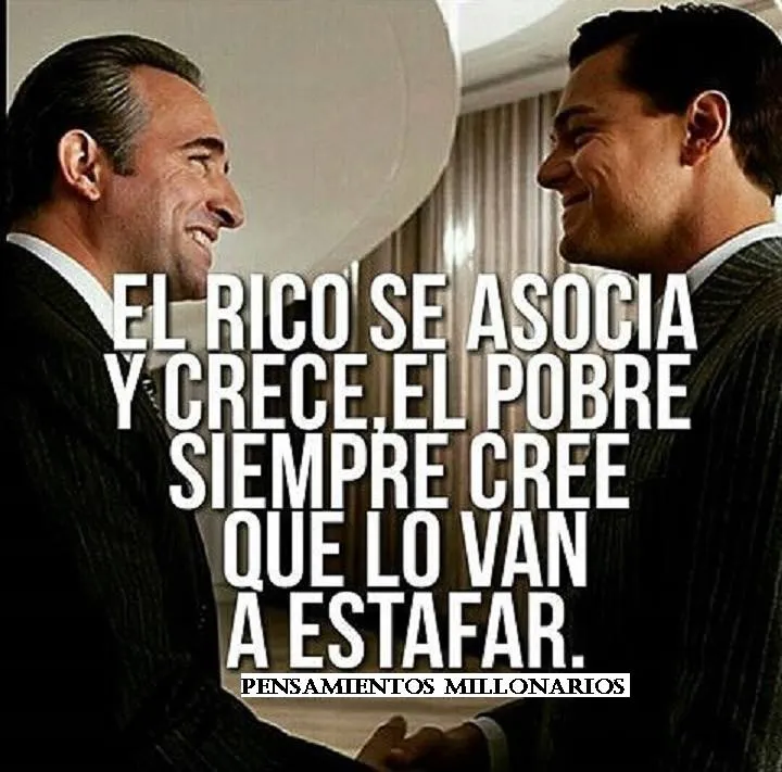 El rico se asocia y crece.