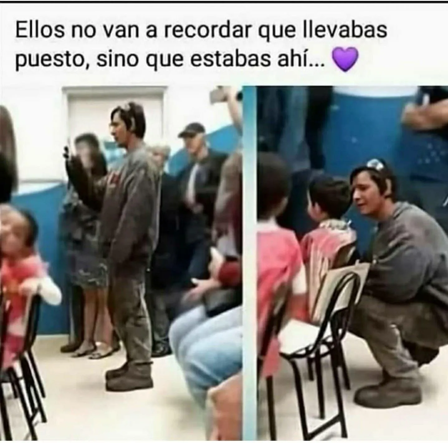 Ellos no van a recordar que llevabas puesto, sino que estabas ahí.