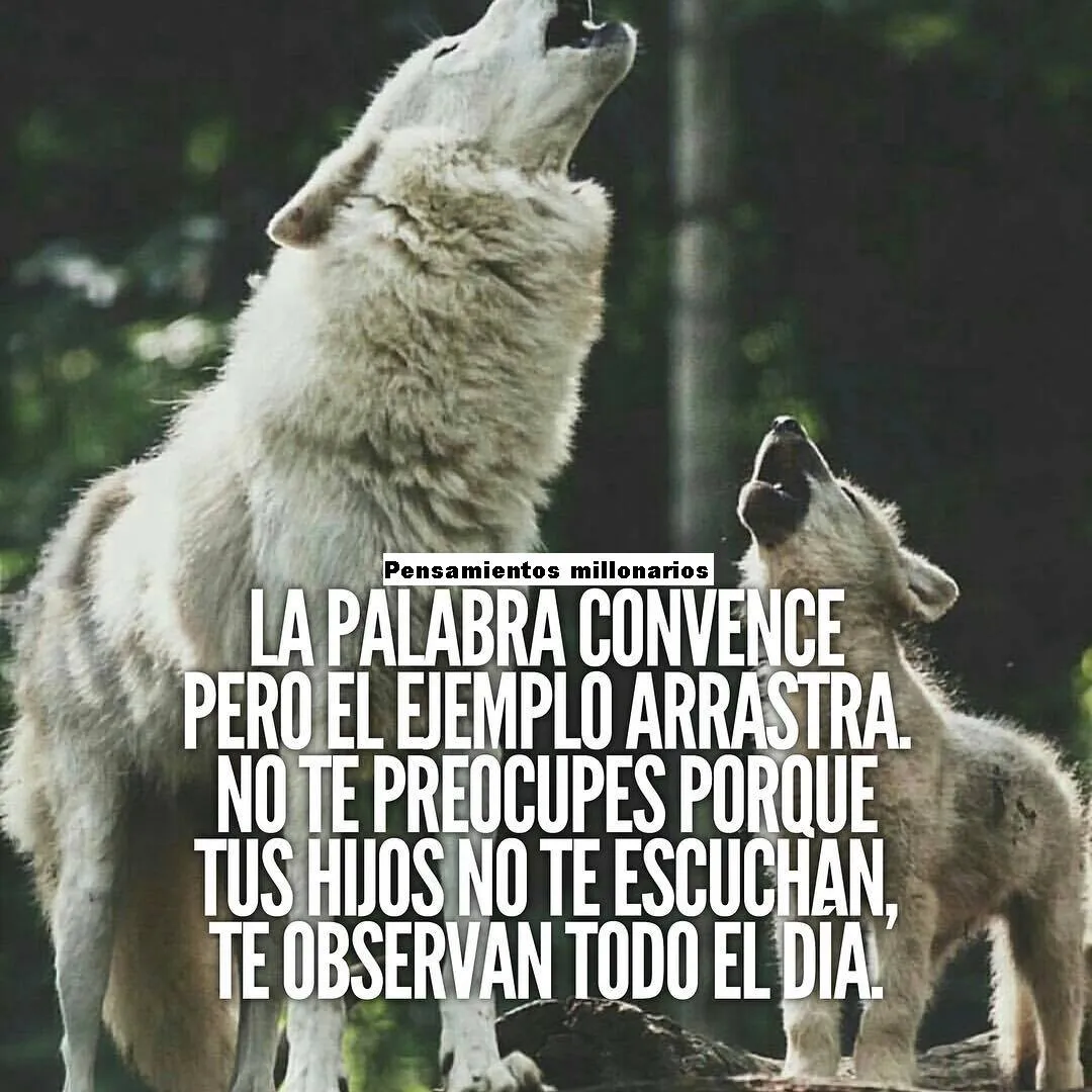 La palabra convence, pero el ejemplo arrastra.