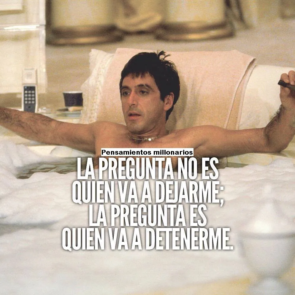 La pregunta no es quién va a dejarme, la pregunta es quién va a detenerme.