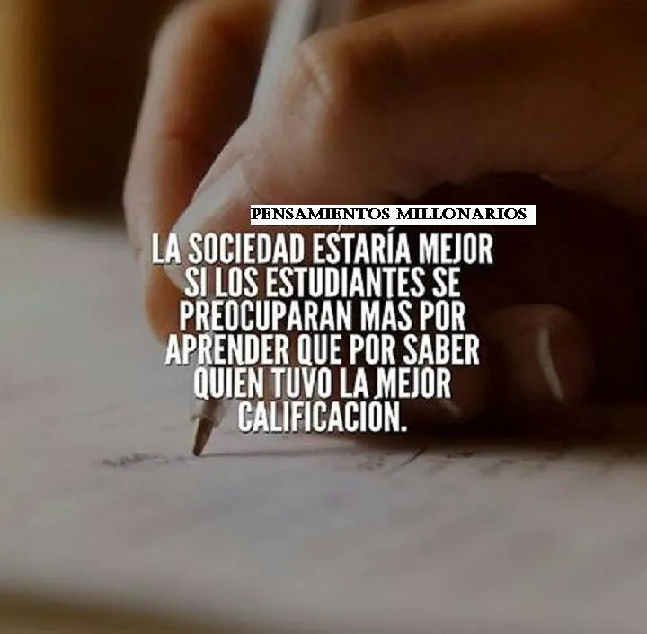 La sociedad estaría mejor si los estudiantes se preocuparan más por aprender.