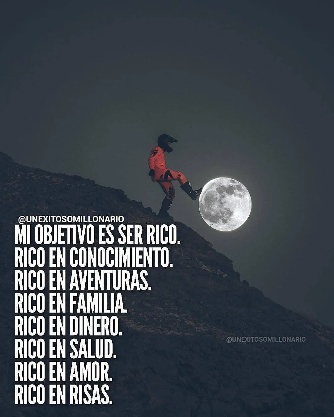 Mi objetivo es ser rico.