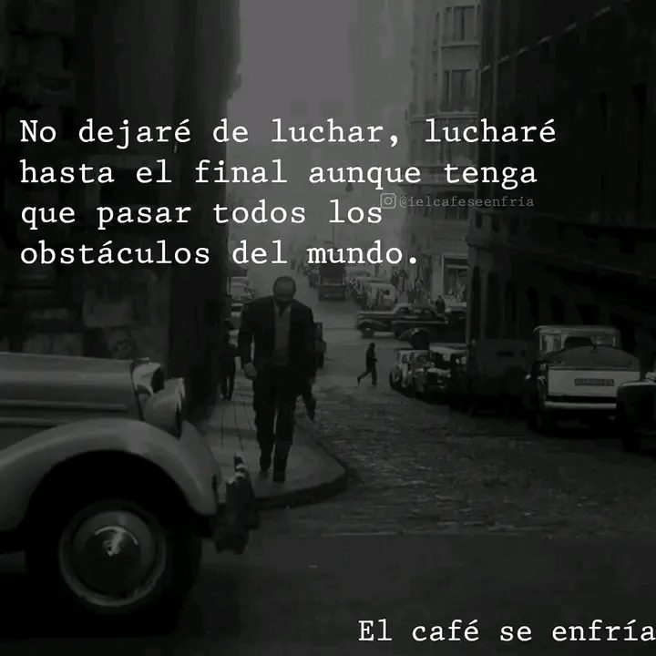 No dejaré de luchar, lucharé hasta el final.
