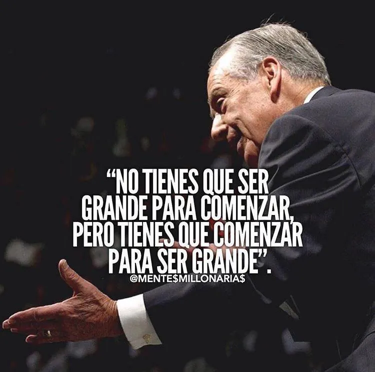 No tienes que ser grande para comenzar.