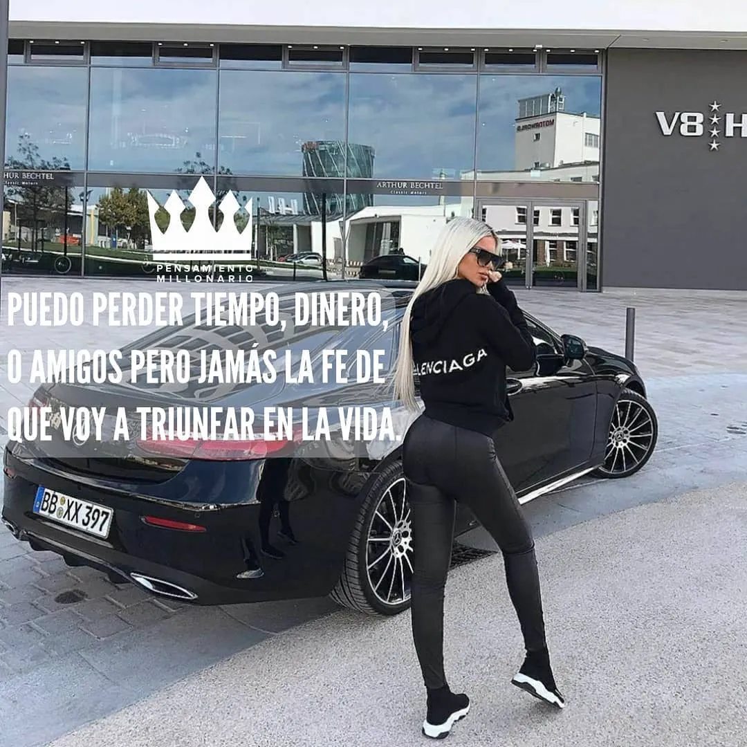 Puedo perder tiempo, dinero o amigos pero jamás la fe de que voy a triunfar en la vida.