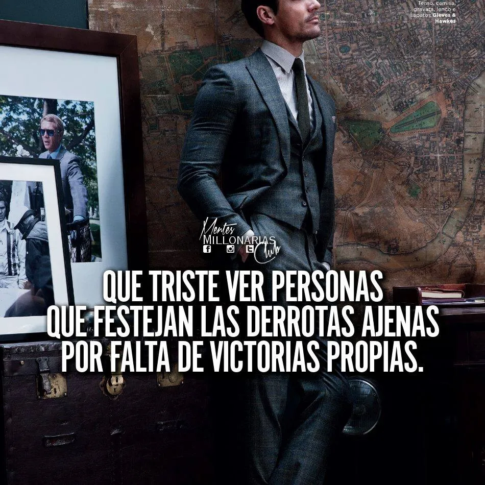 Qué triste ver personas que festejan las derrotas ajenas por falta de victorias propias.