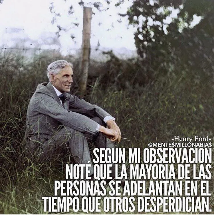 Según mi observación noté que la mayoría de las personas se adelantan en el tiempo que otros desperdician.