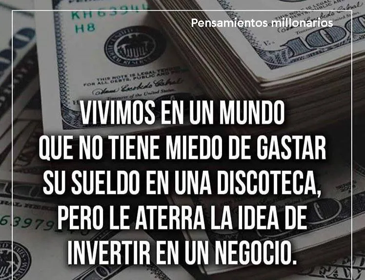 Vivimos en un mundo que no tiene miedo de gastar su sueldo en una discoteca.