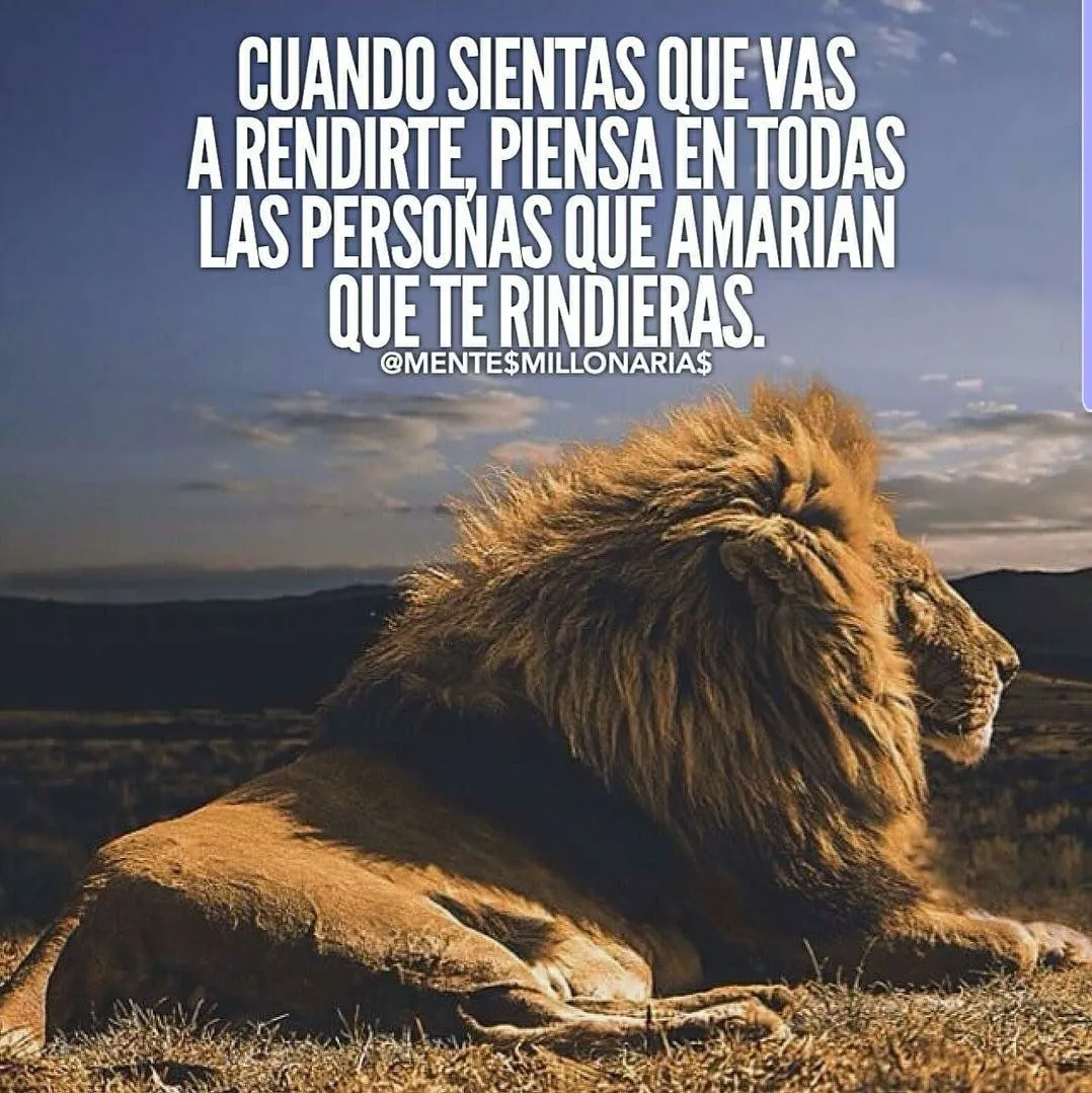 Piensa en todas las personas que amarían que te rindieras.