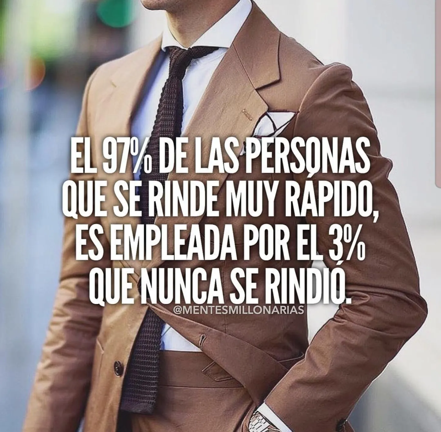 El de las personas que se rinde muy rápido.