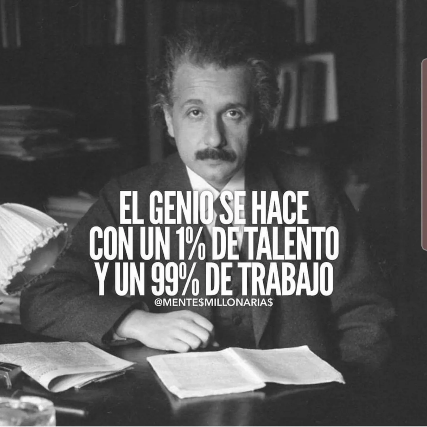 El genio se hace con un de talento y un de trabajo.