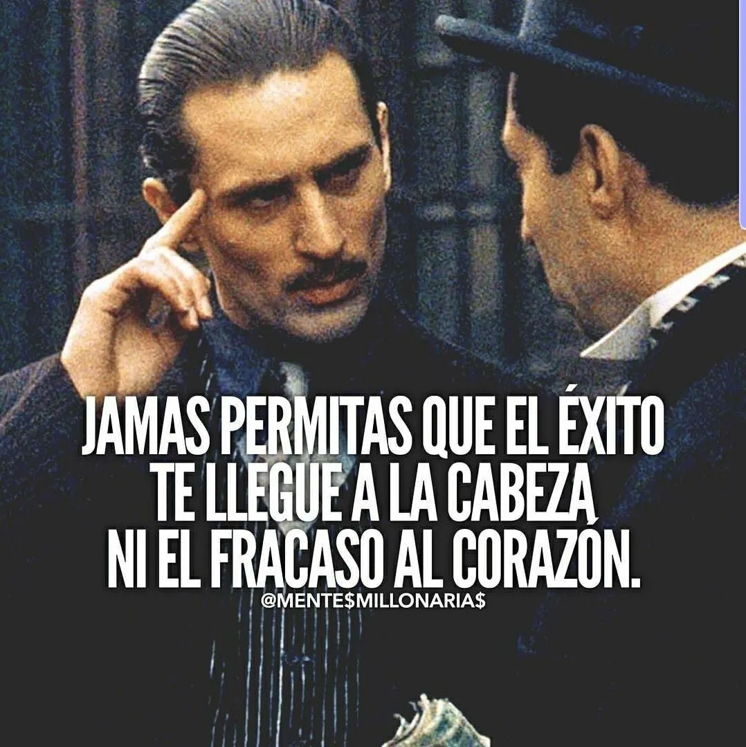 Nunca permitas que el éxito se te suba a la cabeza ni el fracaso te afecte el corazón.
