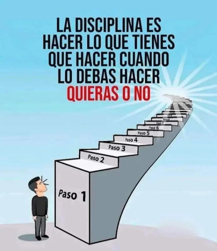 La disciplina es hacer lo que tienes que hacer.