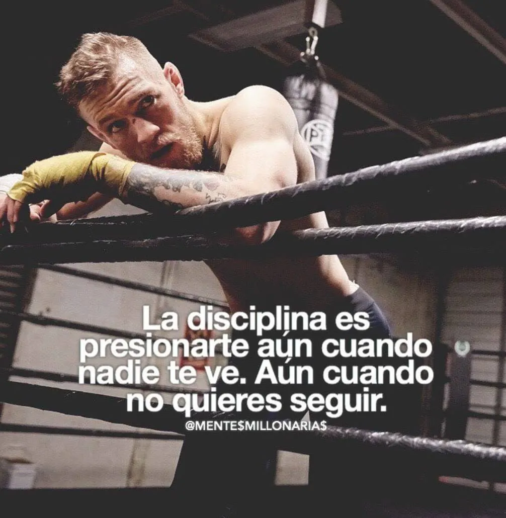 La disciplina es presionarte aún cuando nadie te ve.
