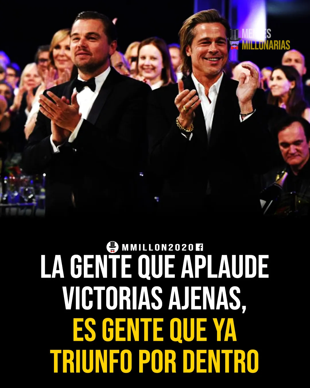 Gente que aplaude victorias ajenas, es gente que ya triunfo por dentro.